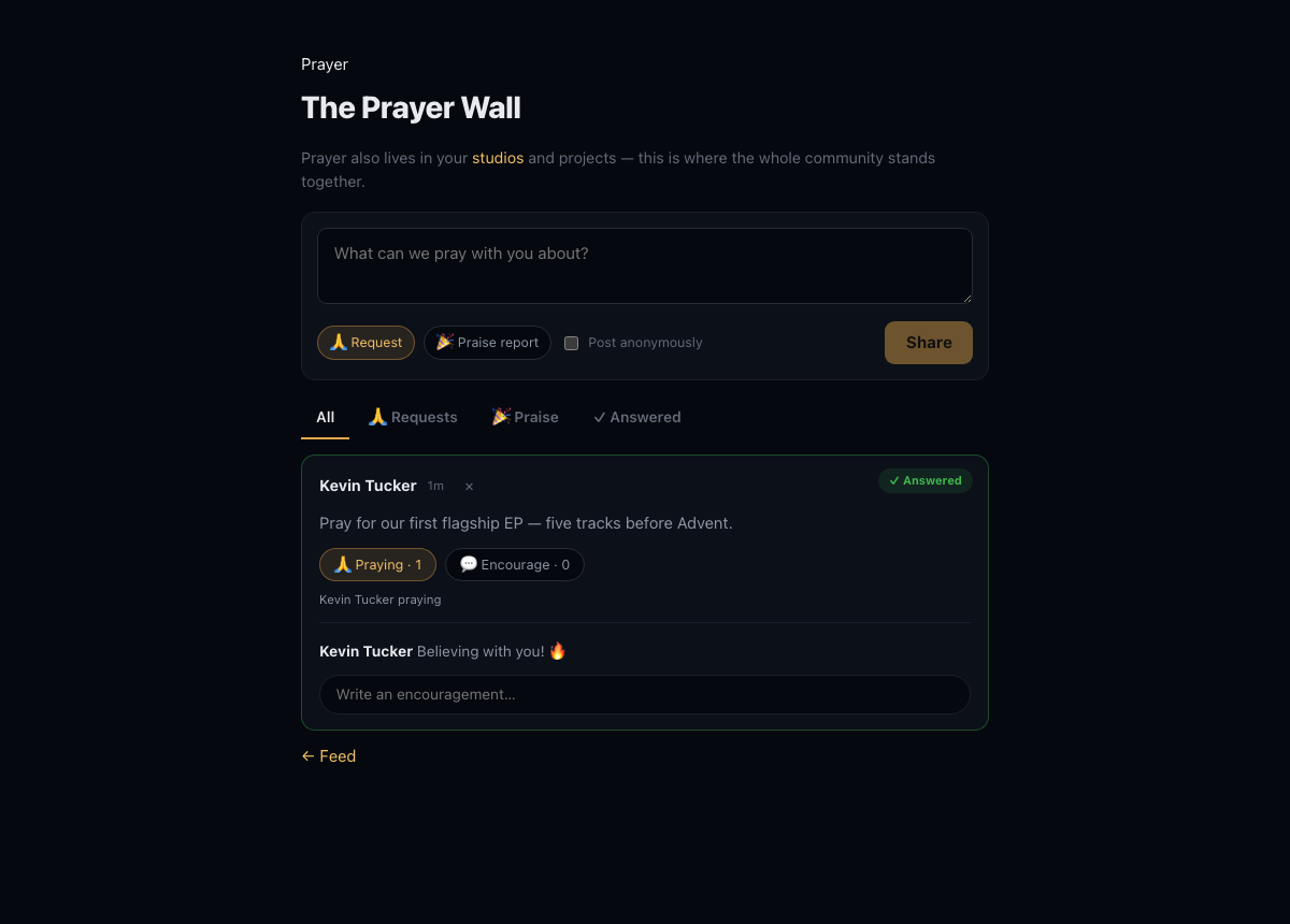 The shared prayer wall